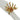 A gold-toned napkin ring bracelet clustered translucent amber, orange, and pale yellow leaf-shaped beads, shown worn on a white fabric napkin.