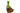 Decorative duck figurine with green and brown colors on a white background