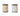 Two Wooden spools one with gold and one with silver metallic ribbon, both ribbons have a cotton fringe edge