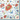 Decorative paper napkin with colorful floral and bird pattern on a white background