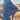 Mersea cable-knit Cotswold sweater in Misty Blue. One size, features a side-slit