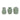 Jade Stoneware Vases, Set of 3