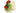 Hen Figurine 4" Green Theme. Cream colored hen with green upper feathers and red comb turned slightly left