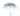 Rifle Paper Co. Hydrangea umbrella with curved handle.