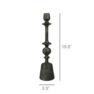 Measurements for Bastia Taper Holder - Green Patina - Medium 15.5”H x 3.5”W
