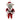 Felted Christmas mouse ornament dressed in a Santa outfit on a white background