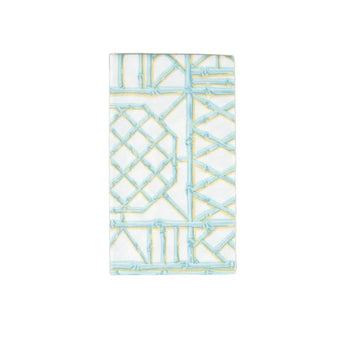 Bamboo Screen Robin's Egg Paper Linen Guest Towel