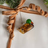 Ragon House glittered glass duck ornament