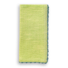 Knotted edge chartreuse napkin trim edge blue