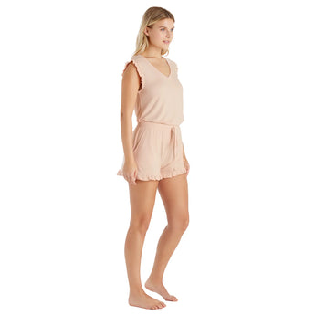 Apricot Ruffle Tank and Short Set by Softies