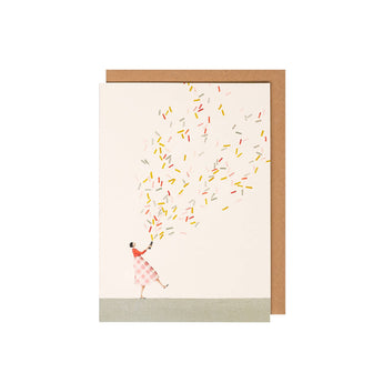 Glitter Bomb Girl Greeting Card