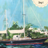 Father’s Day card depicting a sailboat on the water (the sail is not up)