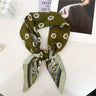 Scarvii - Retro Border Print Square Scarf | Green