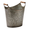 tag - Flower Market Bucket W/Handle Galvanized Metal Fall