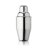 Silver cocktail shaker on a white background