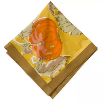 Pumpkin Orange & Mustard Napkins, Set of 6