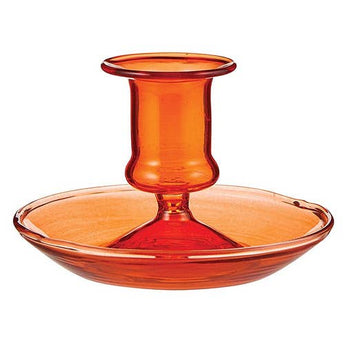 Amber Glass Taper Candleholder