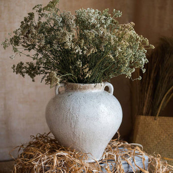 Large French White Vase