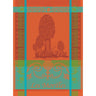 "Les Morilles Vermillion" Kitchen Towel by Garnier Thiebaut. Available at Welcome Home.