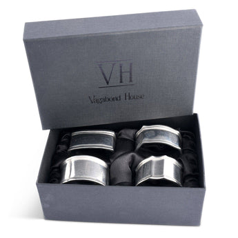 Vagabond House - Pewter Classic Napkin Ring Set (4)