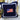 Navy blue pillow with American flag design on a white wooden surface