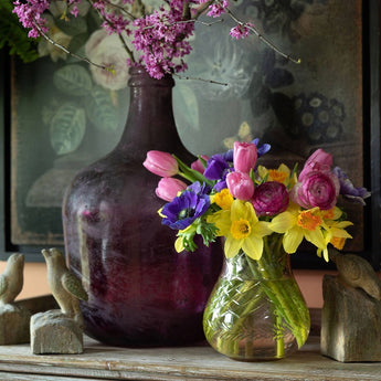 Frosted Cranberry Cellar Bottle Vase