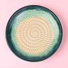 Ceramic Garlic Grater Plate - Small Turquoise - Brisa