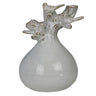 HomArt White Ceramic bird flower vase