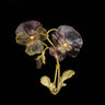 Michael Michaud Pansies Two Flower Brooch