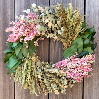 Larkspur Farmhouse Wreath