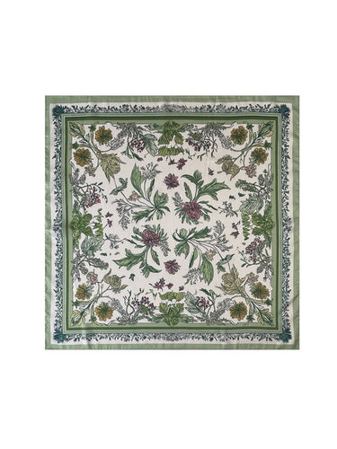 Scarvii - Timeless Floral Square Scarf | Green