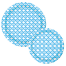 Blue and white lattice paper plate