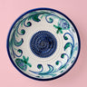 Large Blue Ceramic Garlic Grater Plate - Granada