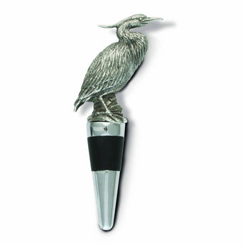 Pewter Blue Heron Bottle Stopper