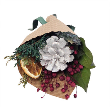 MINI White Pinecone & Citrus Bouquet Bundle