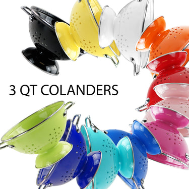Lime 3 Quart Powder Coated Colander