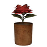 HomArt Metal Pot with Rose