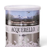 Container of Acquerello rice with a scenic label on a white background