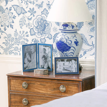 Navy Blue & Silver Enamel Frame Collection