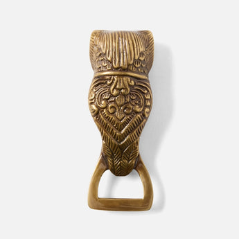 Archibald Owl Bottle Opener, Antique Brass