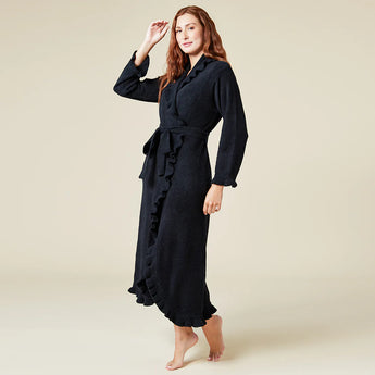 Ruffle Chenille Ankle-Length Robe