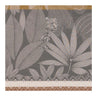 Rug with leaf pattern on a gray background