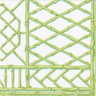 Green lattice pattern on a white background