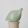 Quail by Ceramiques de Lussan in White Spotted Turquoise - Upright