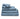 Stack of Garnier Thiebaut Elea bath towels in Bleu Ardoise