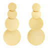 Earrings featuring four overlapping gold circles