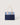 Dark blue and light blue tote with light leather handles