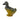 Green and yellow vintage style duckling vase