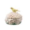 Cauliflower jar with yellow bird on top