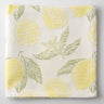 Fabric with lemon pattern on a white background